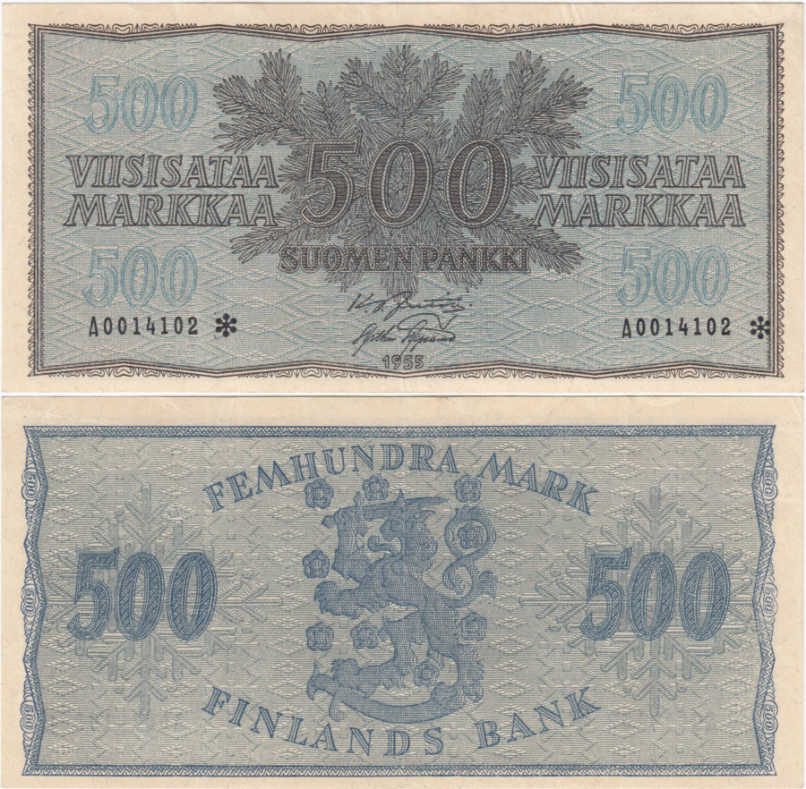 500 Markkaa 1955 A0014102* kl.5